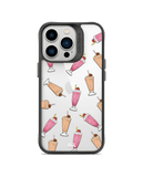 DailyObjects Milkshake Icon Black Hybrid Clear Case Cover For iPhone 13 Pro Max