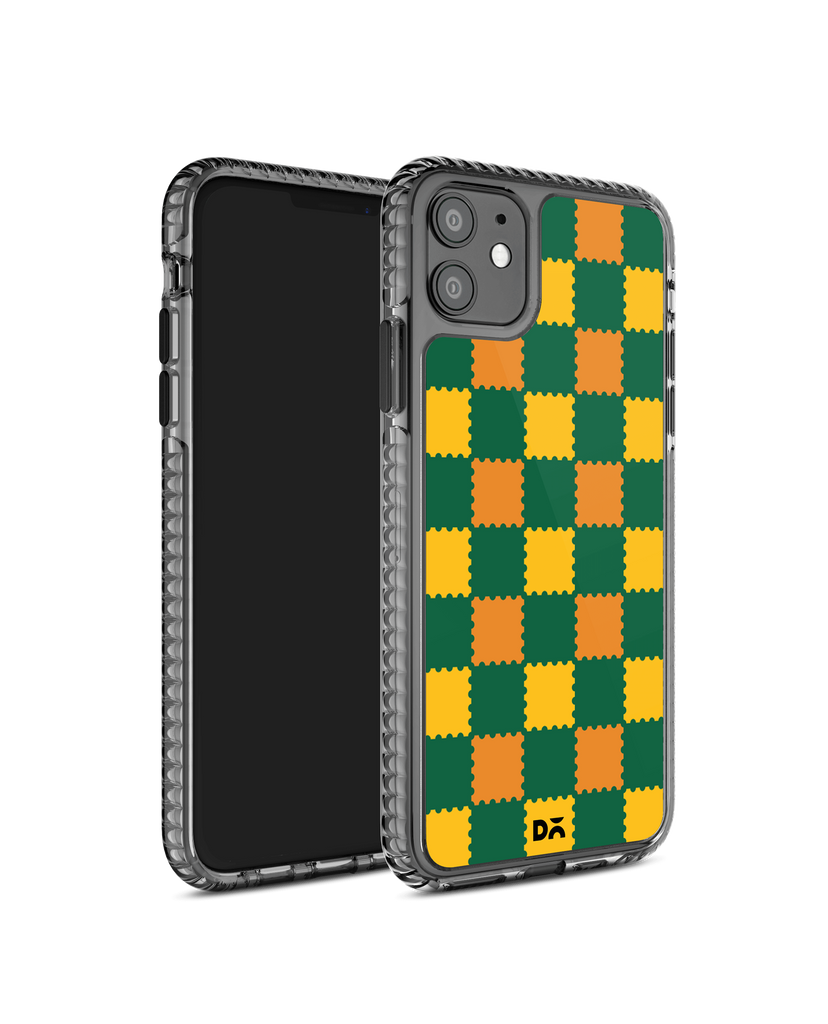 DailyObjects Multi Green Checkerboard Stride 2.0 Case Cover For iPhone 11