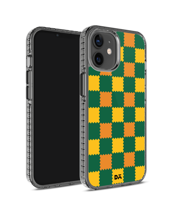 DailyObjects Multi Green Checkerboard Stride 2.0 Case Cover For iPhone 12