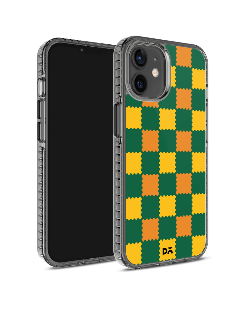 DailyObjects Multi Green Checkerboard Stride 2.0 Case Cover For iPhone 12