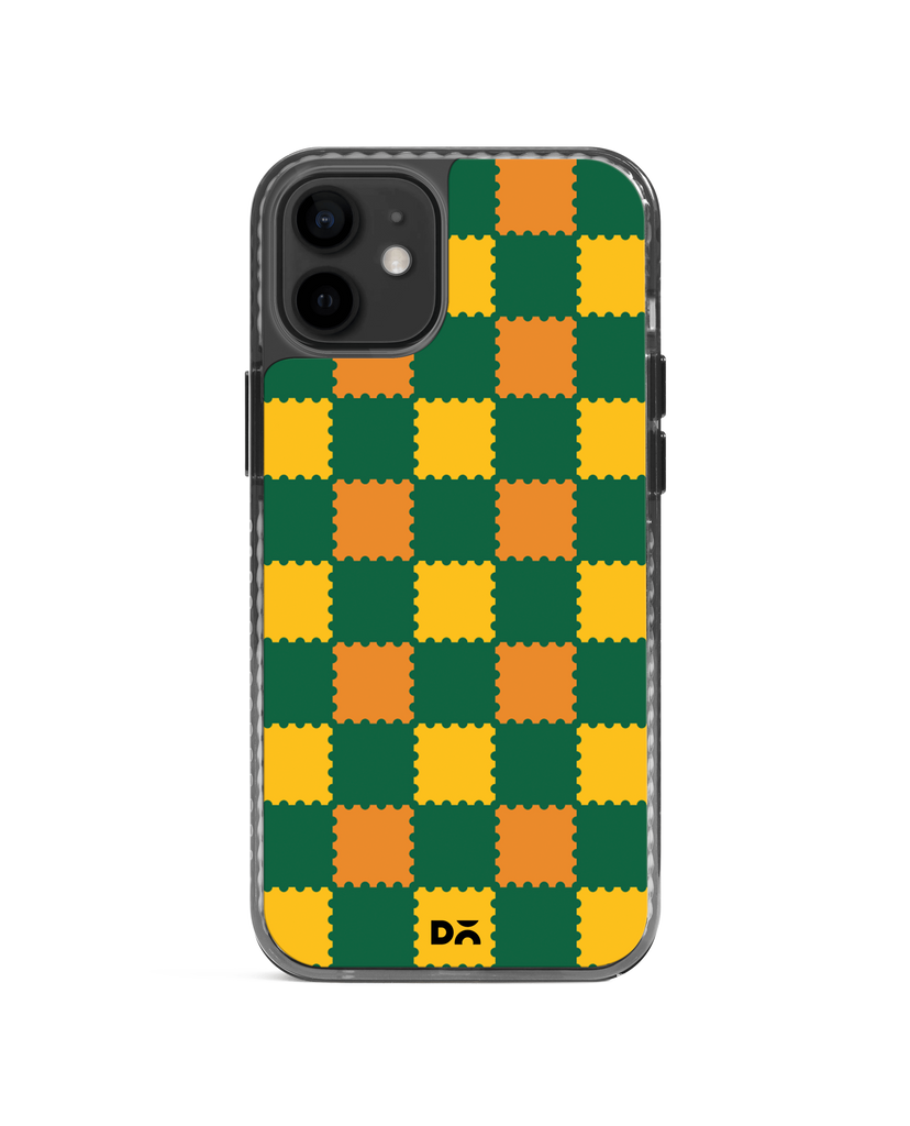 DailyObjects Multi Green Checkerboard Stride 2.0 Case Cover For iPhone 12