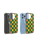 DailyObjects Multi Green Checkerboard Stride 2.0 Case Cover For iPhone 13 Pro