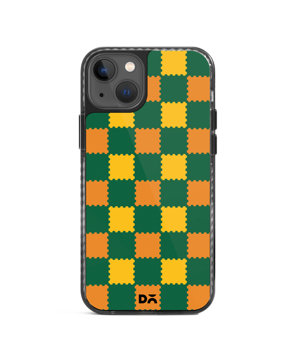 DailyObjects Multi Green Checkerboard Stride 2.0 Phone Case Cover For iPhone 14