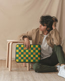 Checkerboard Zippered Sleeve For Laptop/MacBook