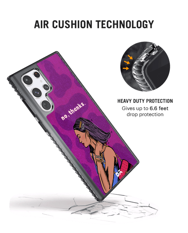 DailyObjects No thanks Stride 2.0 Case Cover For Samsung Galaxy S23 Ultra