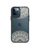 DailyObjects Off White Mandala Black Hybrid Clear Case Cover For iPhone 12 Pro Max