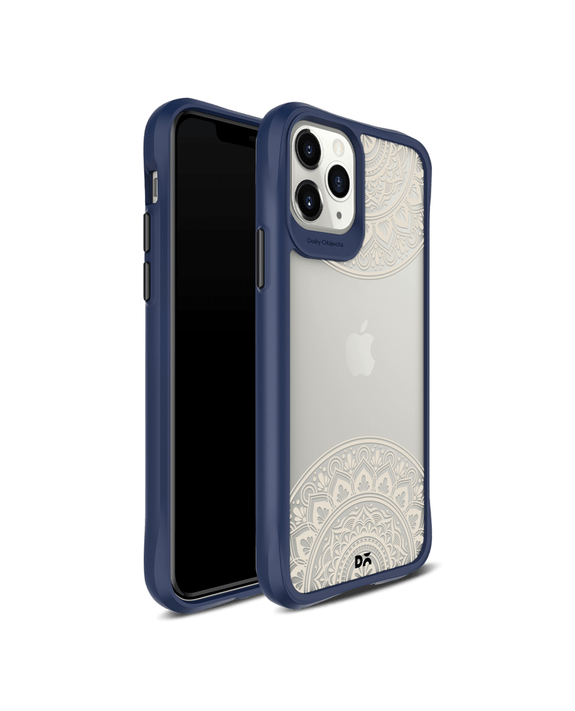 DailyObjects Off White Mandala Blue Hybrid Clear Case Cover For iPhone 11 Pro Max