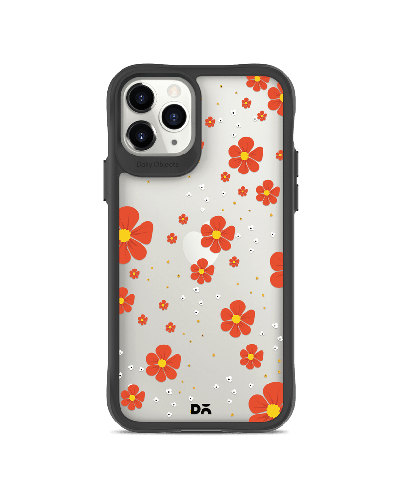 DailyObjects Orange Cosmos Black Hybrid Clear Case Cover For iPhone 11 Pro