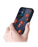 DailyObjects Orange Cosmos Black Hybrid Clear Case Cover For iPhone 12 Mini
