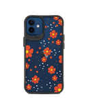 DailyObjects Orange Cosmos Black Hybrid Clear Case Cover For iPhone 12 Mini