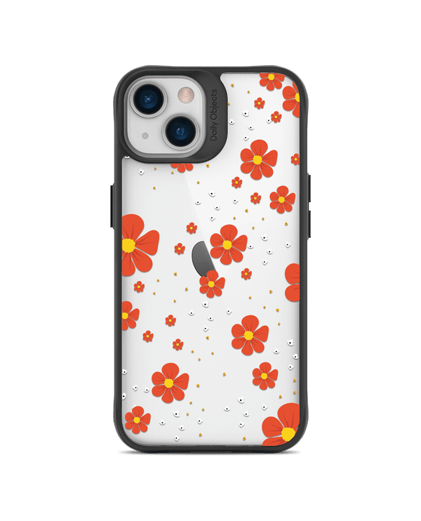 DailyObjects Orange Cosmos Black Hybrid Clear Case Cover For iPhone 13 Mini