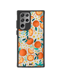 DailyObjects Orange Haul Black Hybrid Clear Case Cover For Samsung Galaxy S22 Ultra