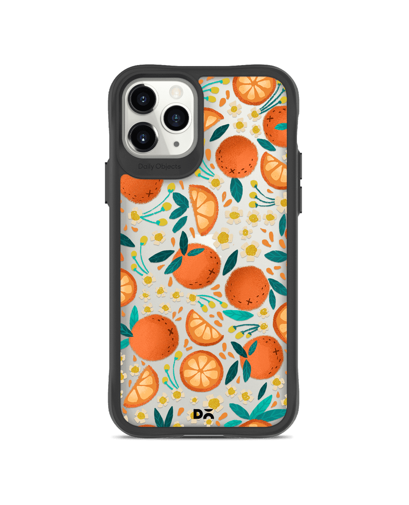 DailyObjects Orange Haul Black Hybrid Clear Case Cover For iPhone 11 Pro
