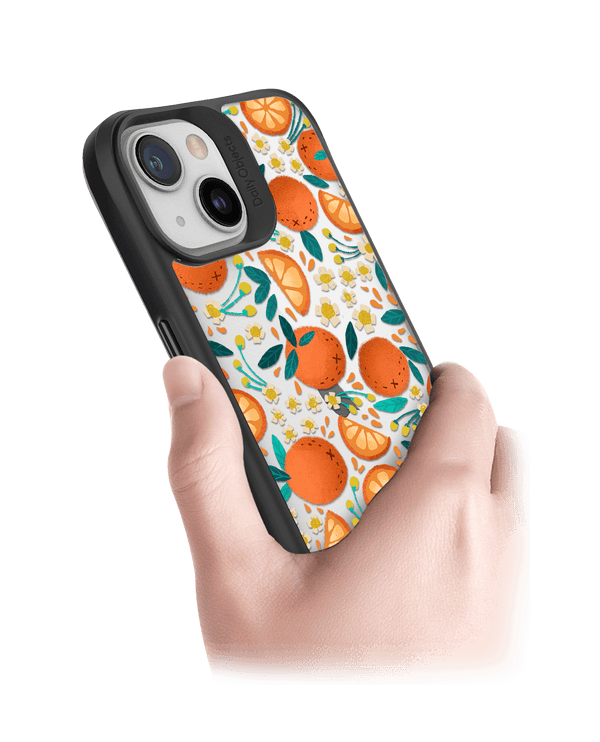 DailyObjects Orange Haul Black Hybrid Clear Case Cover For iPhone 13 Mini