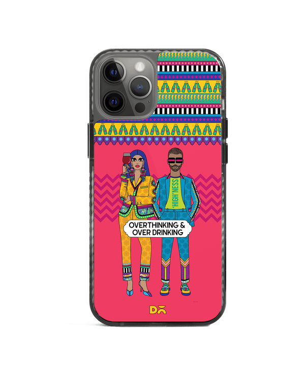 DailyObjects Overthinking & Overdrinking Stride 2.0 Case Cover For iPhone 12 Pro