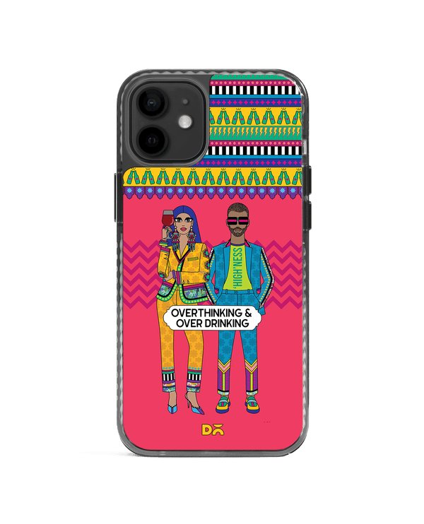DailyObjects Overthinking & Overdrinking Stride 2.0 Case Cover For iPhone 12