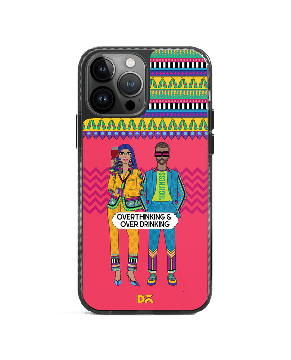 DailyObjects Overthinking & Overdrinking Stride 2.0 Case Cover For iPhone 13 Pro