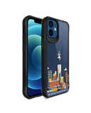 DailyObjects Paris Skyline Black Hybrid Clear Case Cover For iPhone 12 Mini