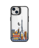 DailyObjects Paris Skyline Black Hybrid Clear Case Cover For iPhone 13