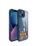 DailyObjects Paris Skyline Blue Hybrid Clear Case Cover For iPhone 13