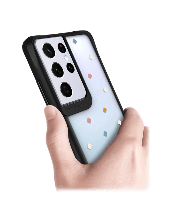 DailyObjects Party Poppers Black Hybrid Clear Case Cover For Samsung Galaxy S21 Ultra