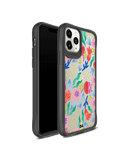 DailyObjects Pastel Tulips Black Hybrid Clear Case Cover For iPhone 11 Pro