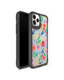 DailyObjects Pastel Tulips Black Hybrid Clear Case Cover For iPhone 11 Pro Max