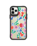 DailyObjects Pastel Tulips Black Hybrid Clear Case Cover For iPhone 11 Pro Max
