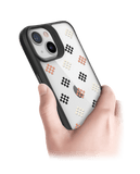 DailyObjects Peach Diamonds Black Hybrid Clear Case Cover For iPhone 13 Mini