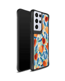 DailyObjects Peachy Peaches Black Hybrid Clear Case Cover For Samsung Galaxy S21 Ultra