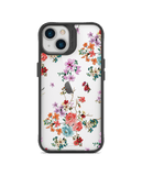 DailyObjects Periwinkle & Roses Black Hybrid Clear Case Cover For iPhone 13 Mini