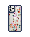 DailyObjects Periwinkle & Roses Blue Hybrid Clear Case Cover For iPhone 11 Pro Max