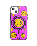 Pink Happy Zone Stride 2.0 Clear MagSafe Phone Case Cover For iPhone 13