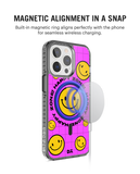 Pink Happy Zone Stride 2.0 Clear MagSafe Phone Case Cover For iPhone 15 Pro