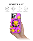 Pink Happy Zone Stride 2.0 Clear MagSafe Phone Case Cover For iPhone 15 Pro