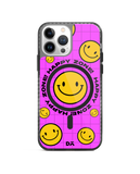 Pink Happy Zone Stride 2.0 Clear MagSafe Phone Case Cover For iPhone 15 Pro Max