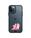 DailyObjects Pink Stilettos Black Hybrid Clear Case Cover For iPhone 12 Pro Max