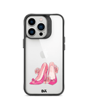 DailyObjects Pink Stilettos Black Hybrid Clear Case Cover For iPhone 13 Pro Max