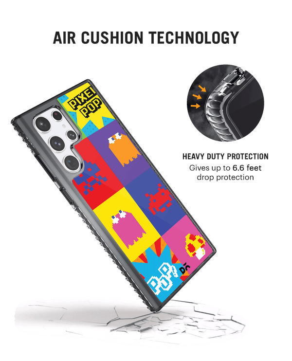 DailyObjects Pixel Pop Stride 2.0 Case Cover For Samsung Galaxy S23 Ultra