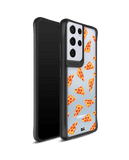 DailyObjects Pizza Slice Icon Black Hybrid Clear Case Cover For Samsung Galaxy S21 Ultra