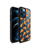 DailyObjects Pizza Slice Icon Black Hybrid Clear Case Cover For iPhone 12 Pro Max