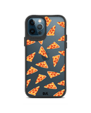 DailyObjects Pizza Slice Icon Black Hybrid Clear Case Cover For iPhone 12 Pro Max