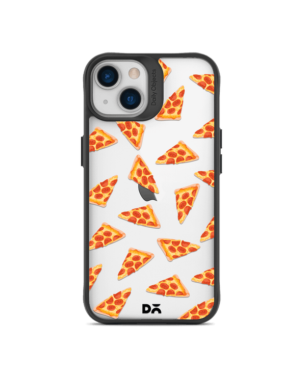DailyObjects Pizza Slice Icon Black Hybrid Clear Case Cover For iPhone 13 Mini