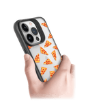 DailyObjects Pizza Slice Icon Black Hybrid Clear Phone Case Cover For iPhone 14 Pro