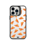 DailyObjects Pizza Slice Icon Black Hybrid Clear Phone Case Cover For iPhone 14 Pro