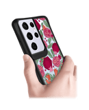 DailyObjects Pomegranate Party Black Hybrid Clear Case Cover For Samsung Galaxy S21 Ultra