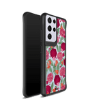 DailyObjects Pomegranate Party Black Hybrid Clear Case Cover For Samsung Galaxy S21 Ultra