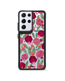DailyObjects Pomegranate Party Black Hybrid Clear Case Cover For Samsung Galaxy S21 Ultra