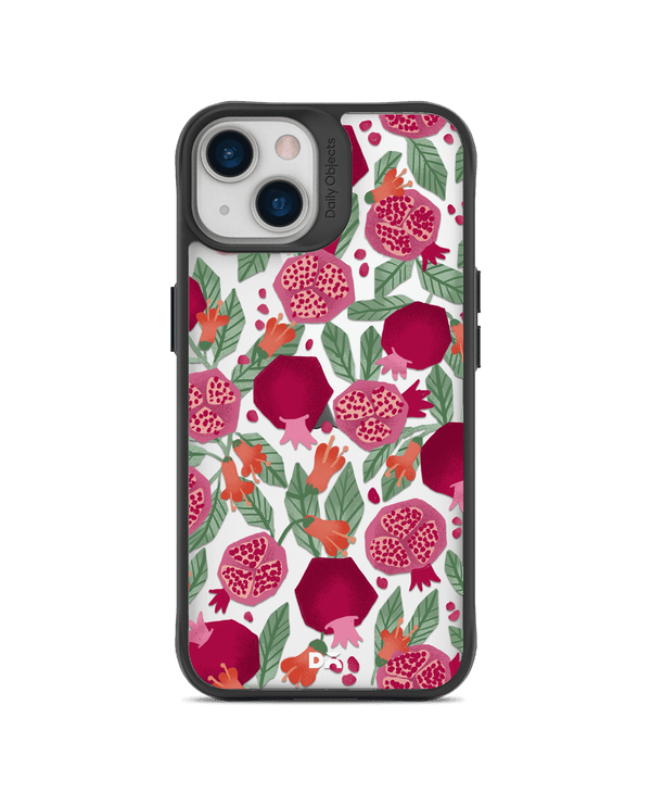 DailyObjects Pomegranate Party Black Hybrid Clear Case Cover For iPhone 13 Mini