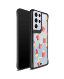 DailyObjects Popcorn Icon Black Hybrid Clear Case Cover For Samsung Galaxy S21 Ultra